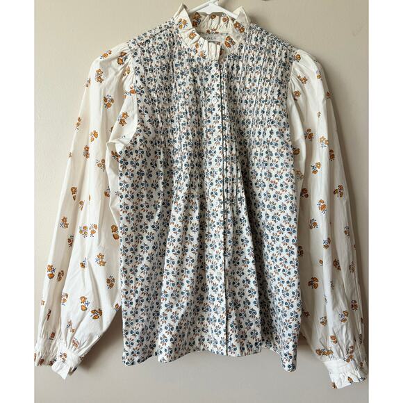 DOEN Silene Top in Floral Meadow Mixed Print XS - Picture 4 of 12